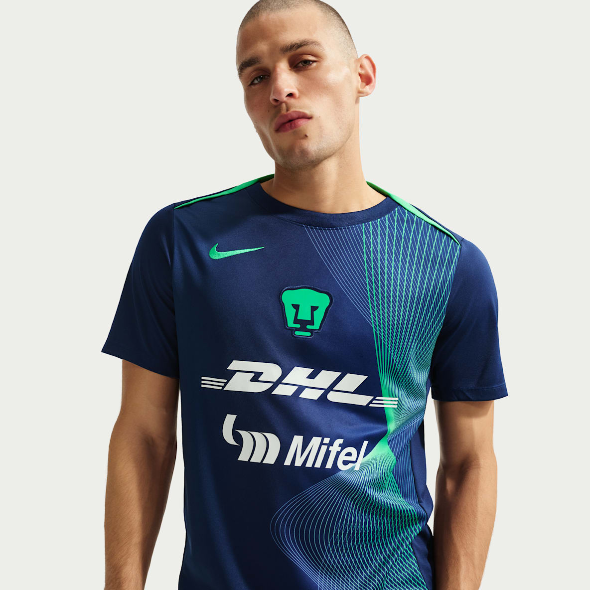 Pumas UNAM Academy Pro Pumas UNAM Academy Pro Playera de fútbol Nike Dri-FIT para antes del partido para hombre