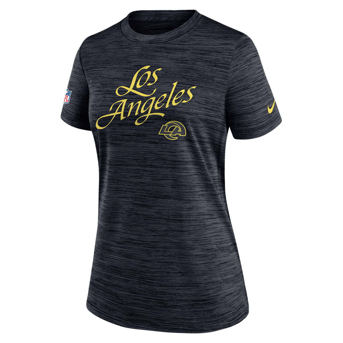 Los Angeles Rams Rivalries Collection Sideline Velocity Los Angeles Rams Rivalries Collection Sideline Velocity Playera Nike Dri-FIT de la NFL para mujer