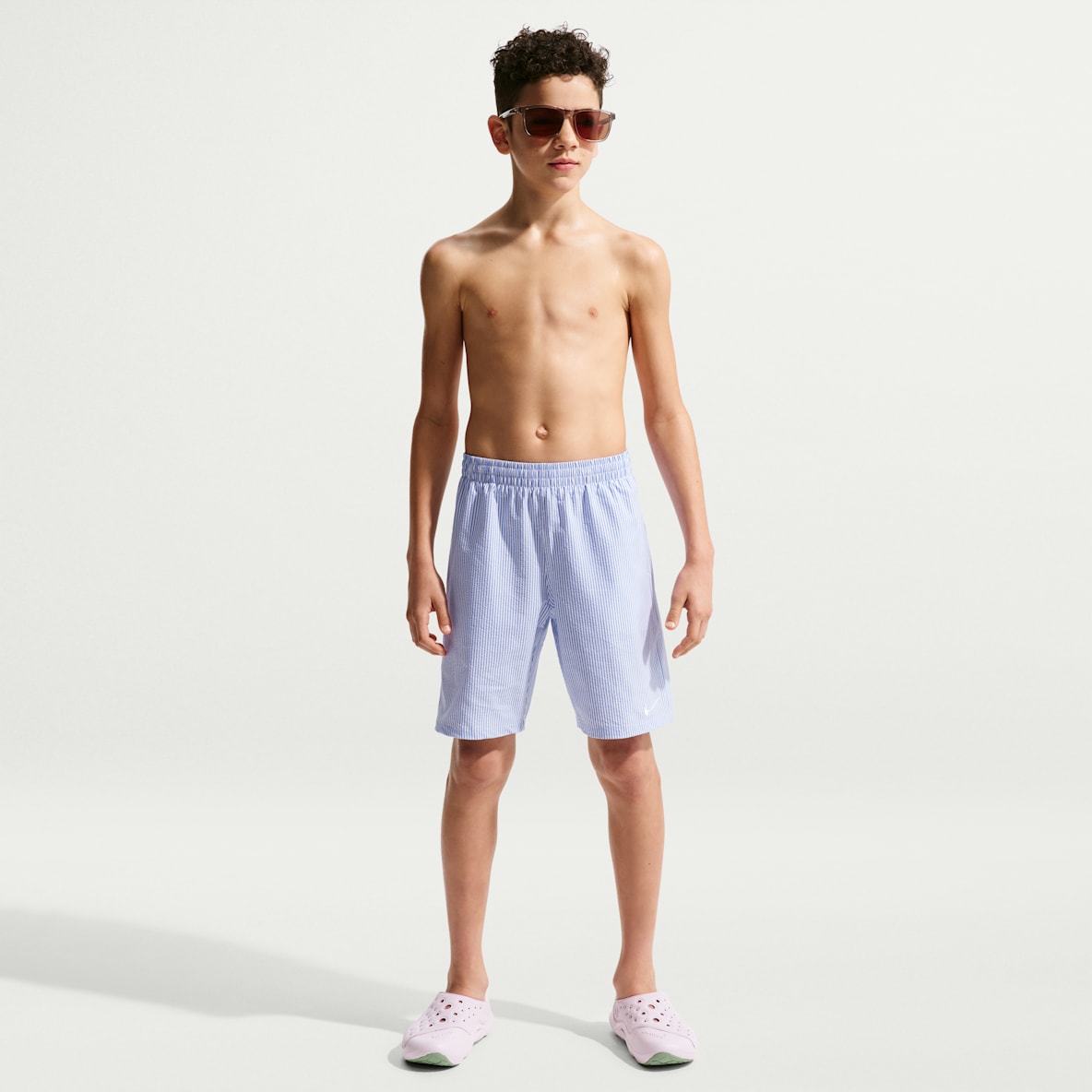 Nike Swim Breaker Big Kids' (Boys') Ripple Texture 7" Brief-Lined Volley Short