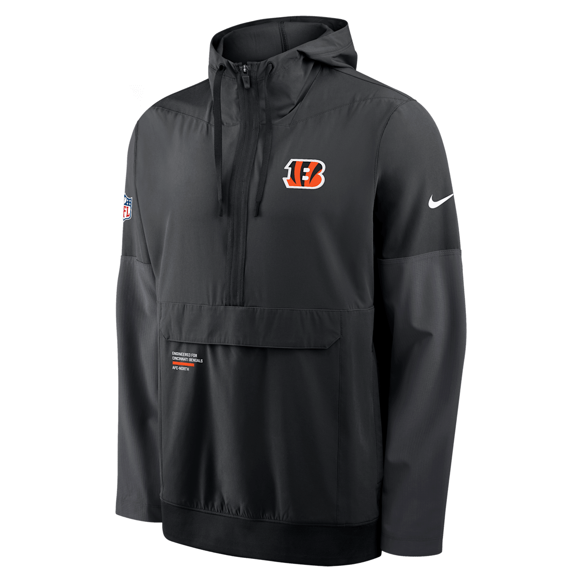 Cincinnati Bengals Well Rounded Anorak Men's Nike NFL 1/2-Zip Hooded Jacket