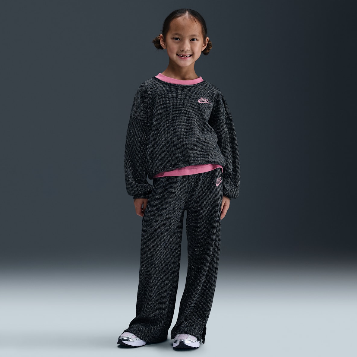 Nike Nike Conjunto de 2 piezas de lúrex tipo waffle para niños talla pequeña