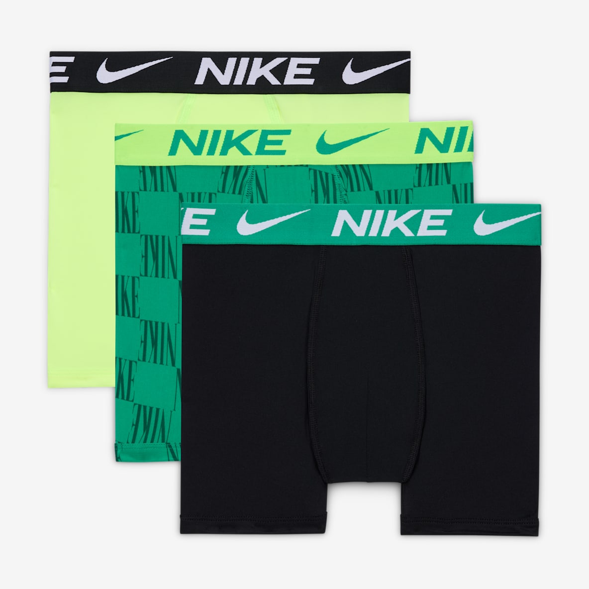 Nike Dri-FIT Essentials Big Kids' Printed Boxer Briefs (3-Pack)