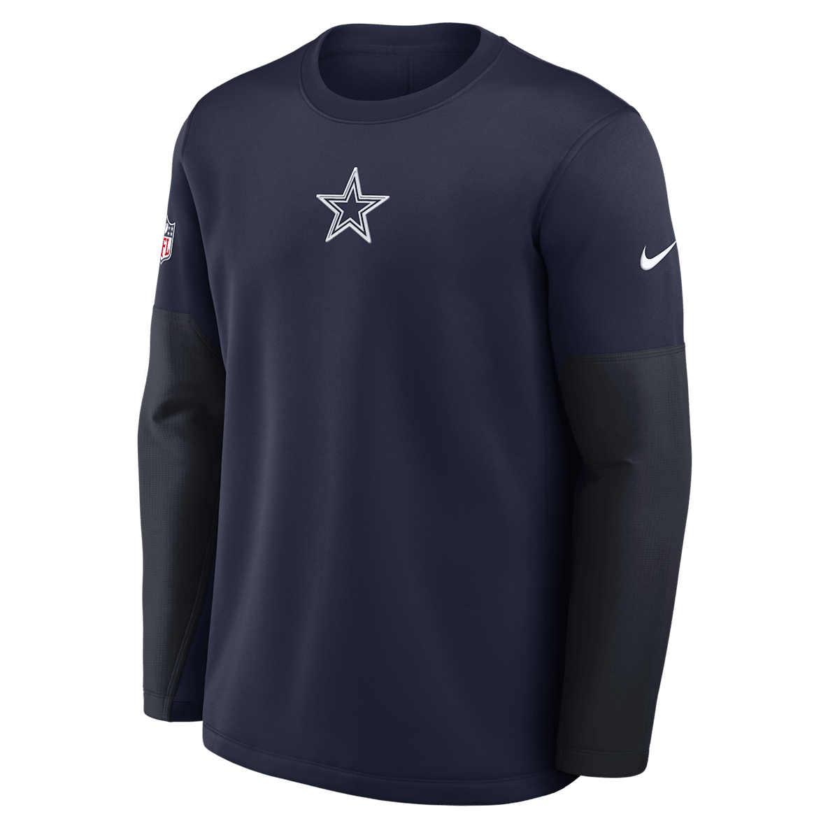 Dallas Cowboys Scripted To Win Sideline Coach Playera de manga larga Nike Therma-FIT de la NFL para hombre