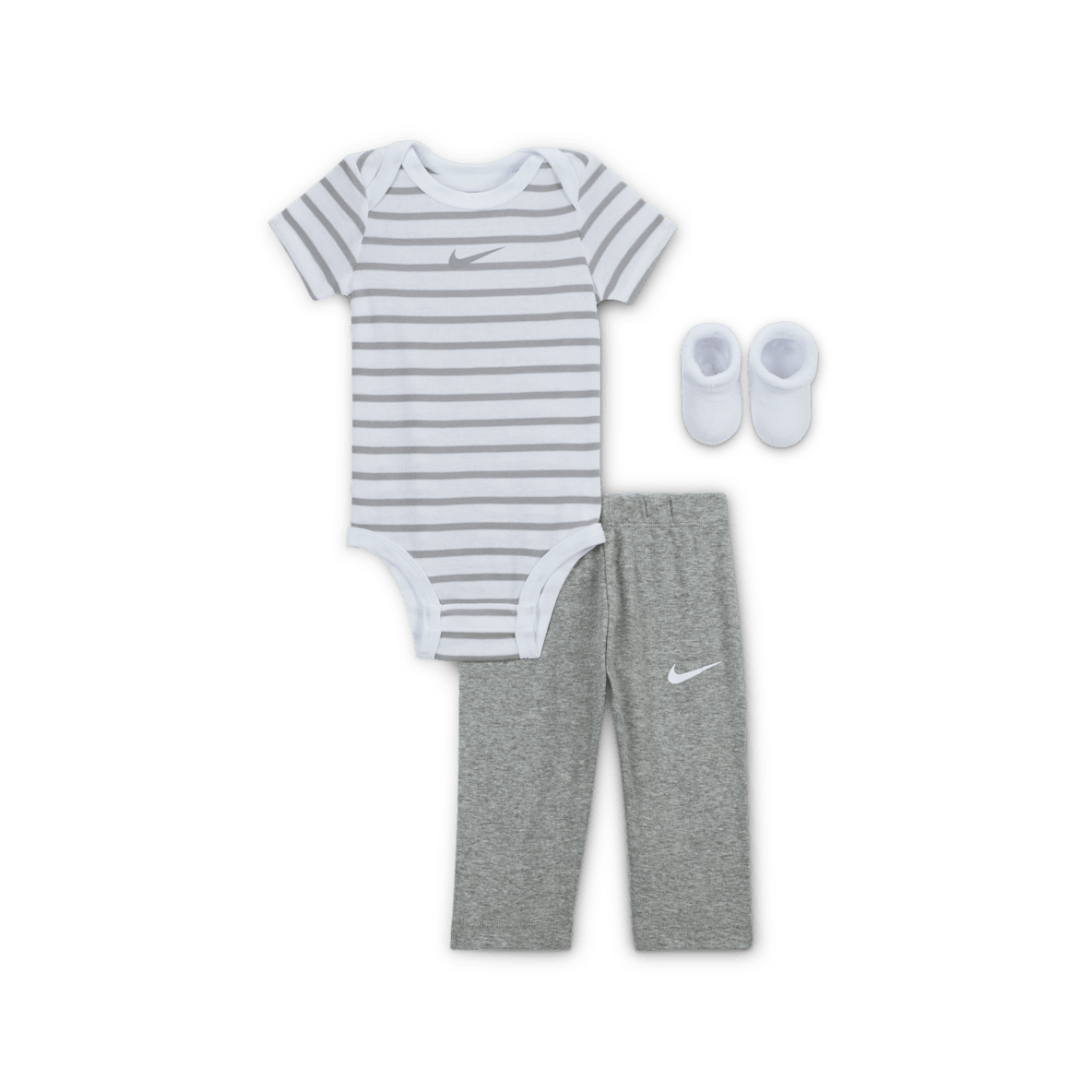 Nike Nike Baby Bodysuit, Pants, and Terry Socks 3-Piece Set