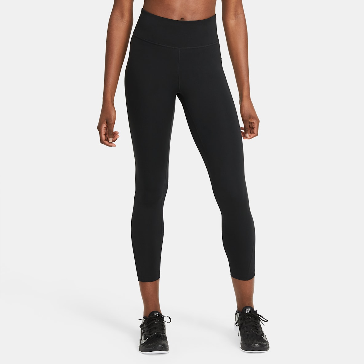 Nike One Nike One 7/8-Leggings mit mittelhohem Bund und Mesh-Einsatz für Damen