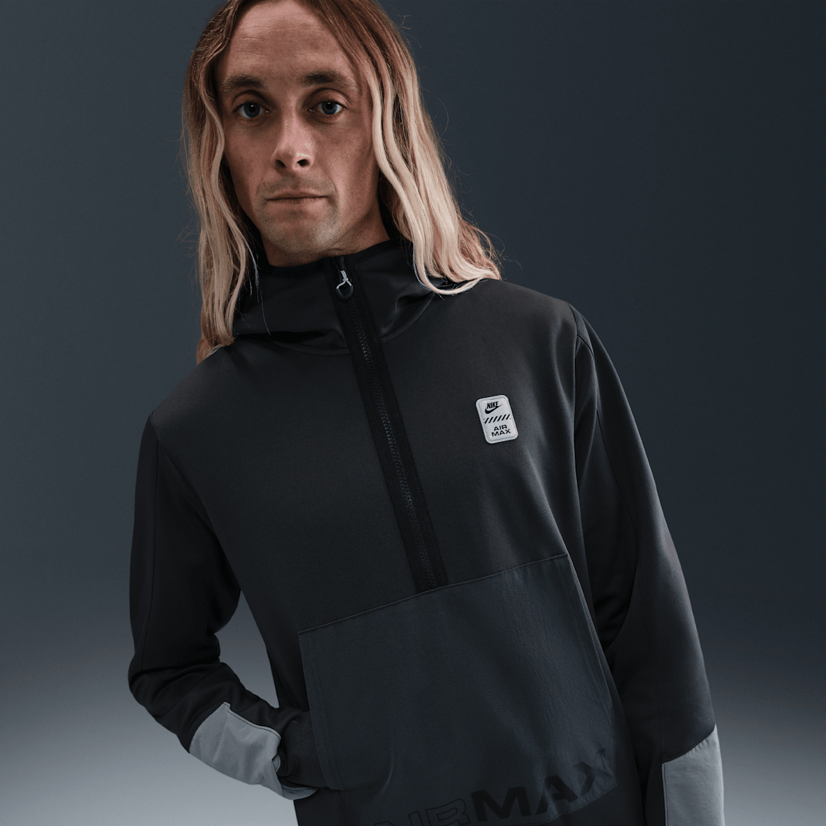 Nike Sportswear Air Max Nike Sportswear Air Max Poly-knit fleecehoodie met halflange rits voor heren