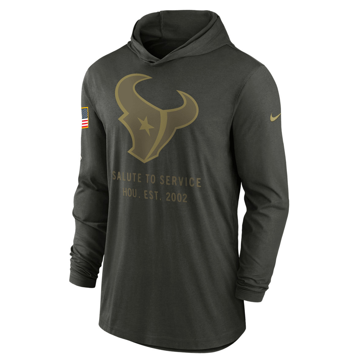 Houston Texans Salute to Service Sideline Houston Texans Salute to Service Sideline Men’s Nike Dri-FIT NFL Long-Sleeve Hooded Top