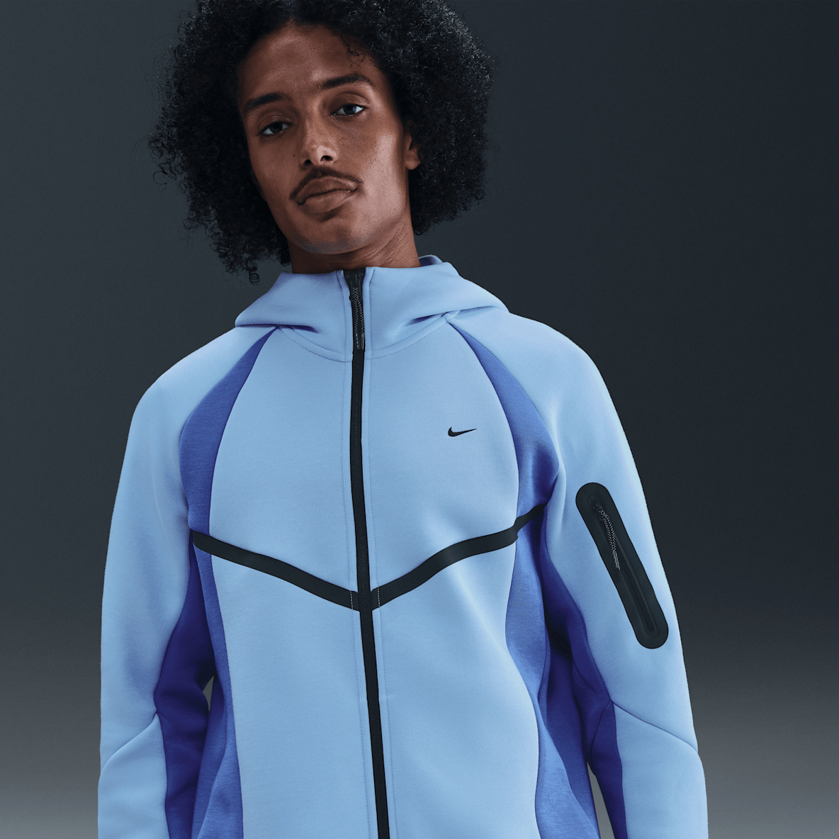 Nike Tech Nike Tech Fleecejacka Color-Block Windrunner med hel dragkedja för män