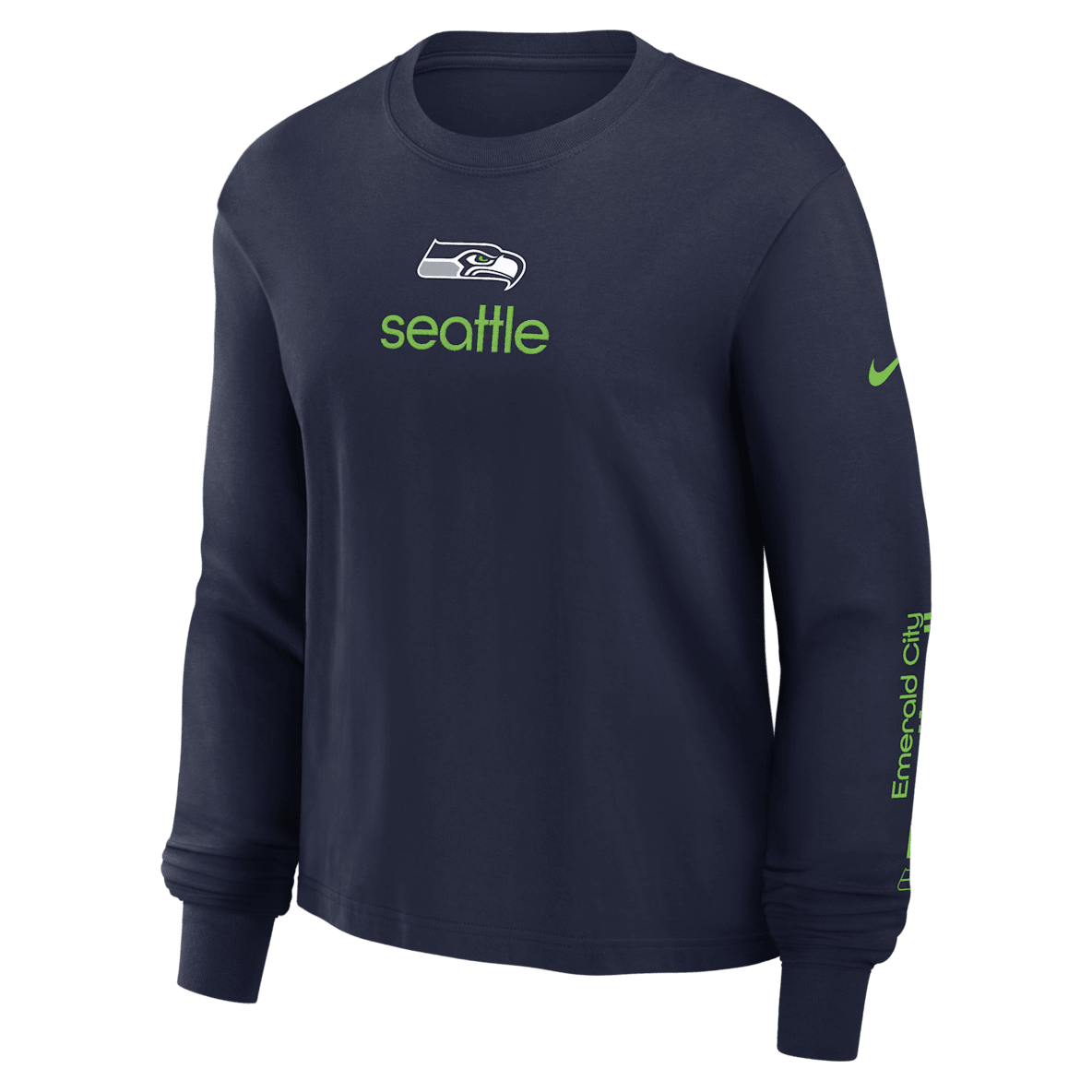Seattle Seahawks Boxy Seattle Seahawks Boxy Women's Nike NFL Long-Sleeve T-Shirt