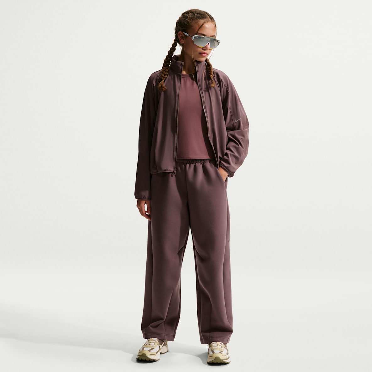 Nike MAVN Girls' High-Rise Therma-FIT Knit Trousers