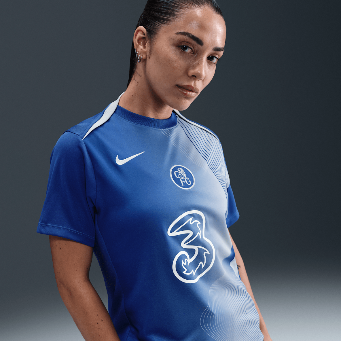 FC Chelsea Academy Pro Third FC Chelsea Academy Pro Third Nike Dri-FIT Total 90 Pre-Match-Fußballoberteil (Damen)
