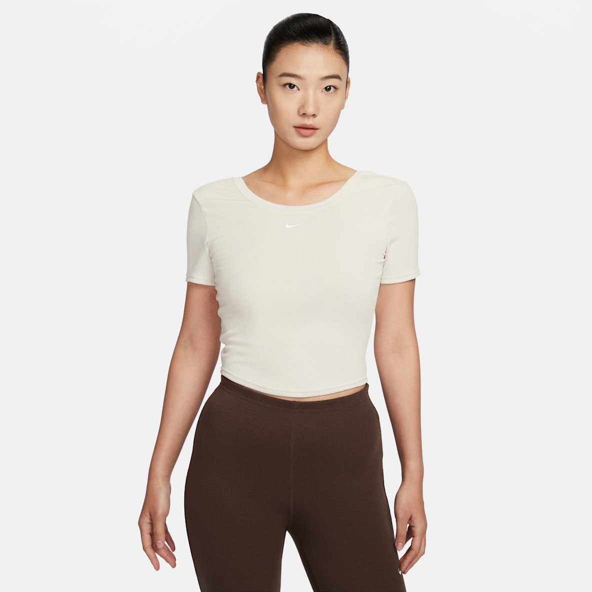 Nike Sportswear Chill Knit Women's Tight Scoop-Back Short-Sleeve Mini-Rib Top