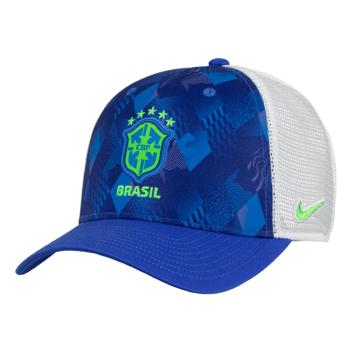 Brazil Rise Brazil Rise Gorra de rejilla de fútbol Nike ajustable con estructura