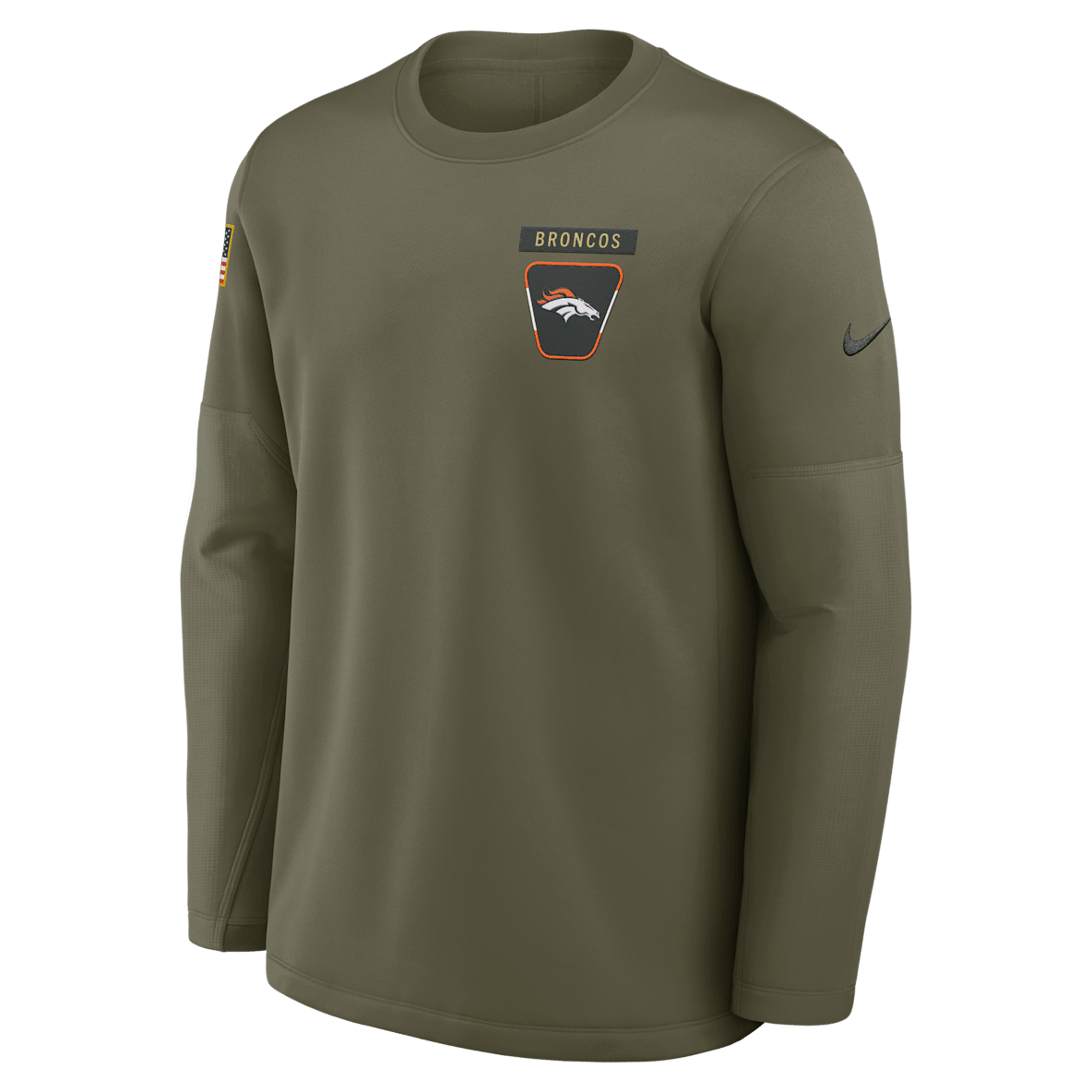 Denver Broncos Salute to Service Sideline Triumphant Win Coach Denver Broncos Salute to Service Sideline Triumphant Win Coach Men's Nike NFL Pullover Crew