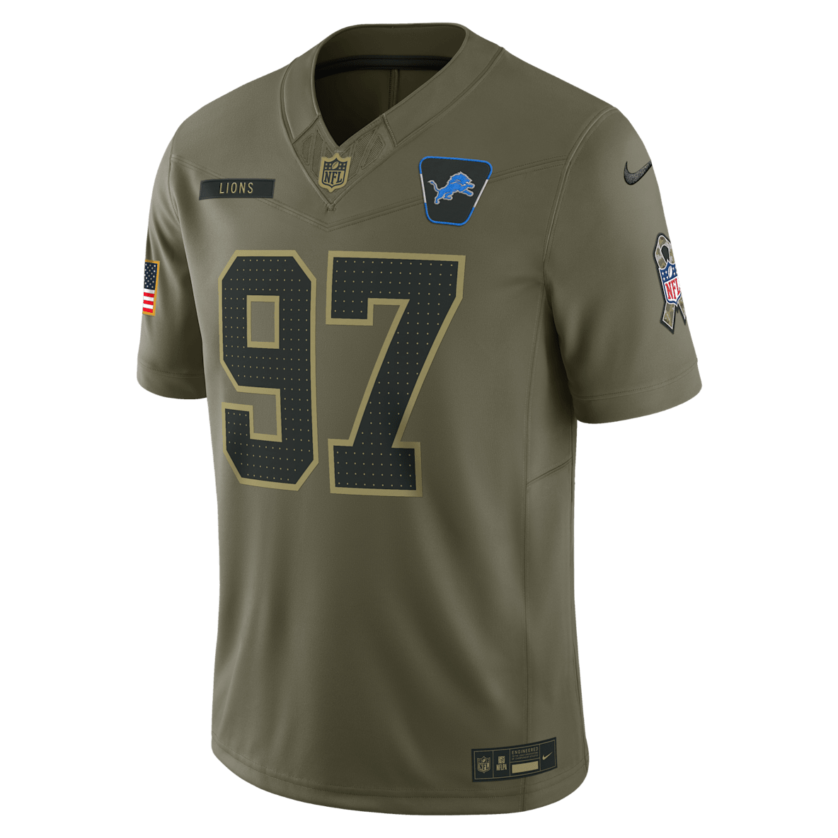 Aidan Hutchinson Detroit Lions Salute to Service Aidan Hutchinson Detroit Lions Salute to Service Men's Nike Dri-FIT NFL Limited Jersey