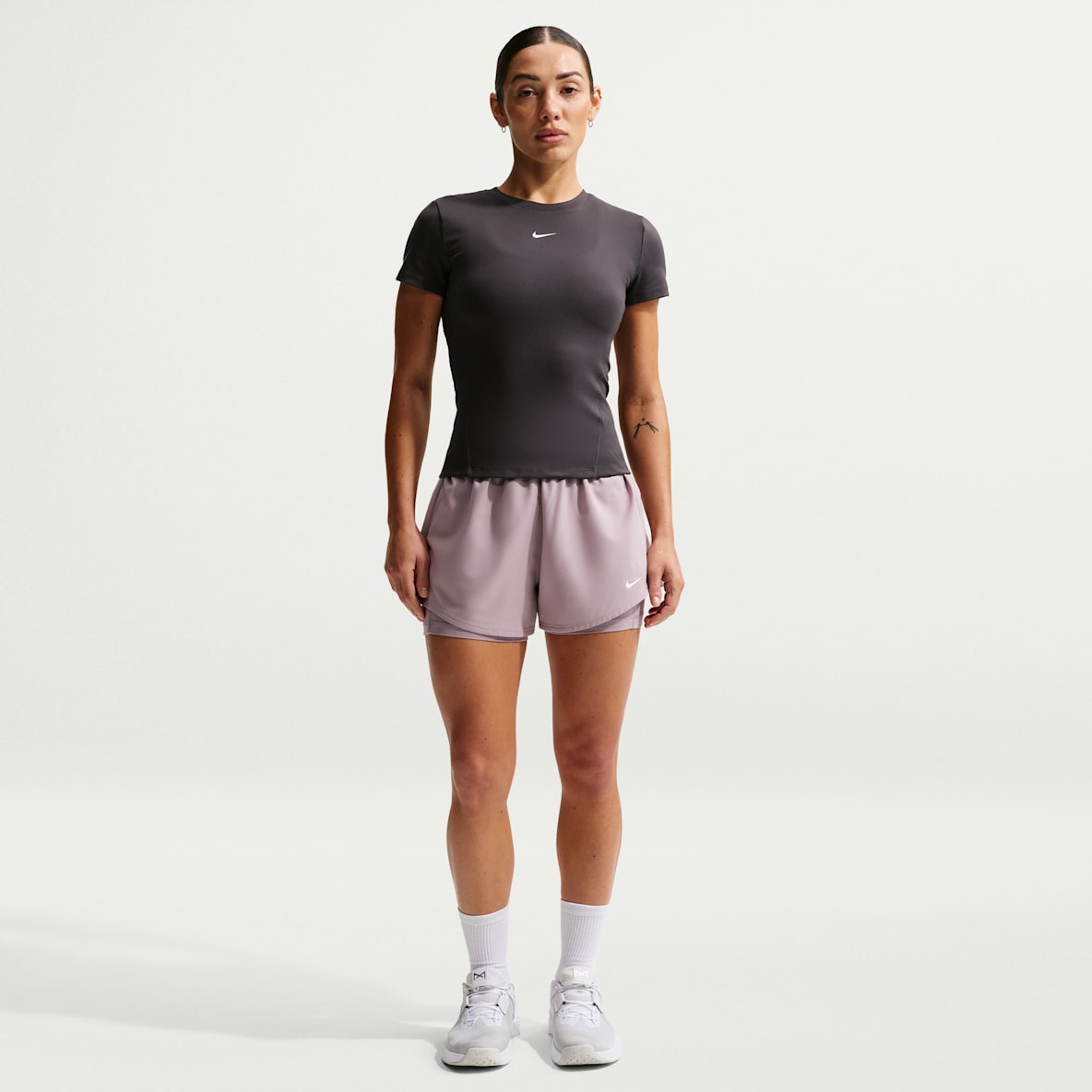 Nike One Women's Dri-FIT High-Waisted 8cm (approx.) 2-in-1 Shorts