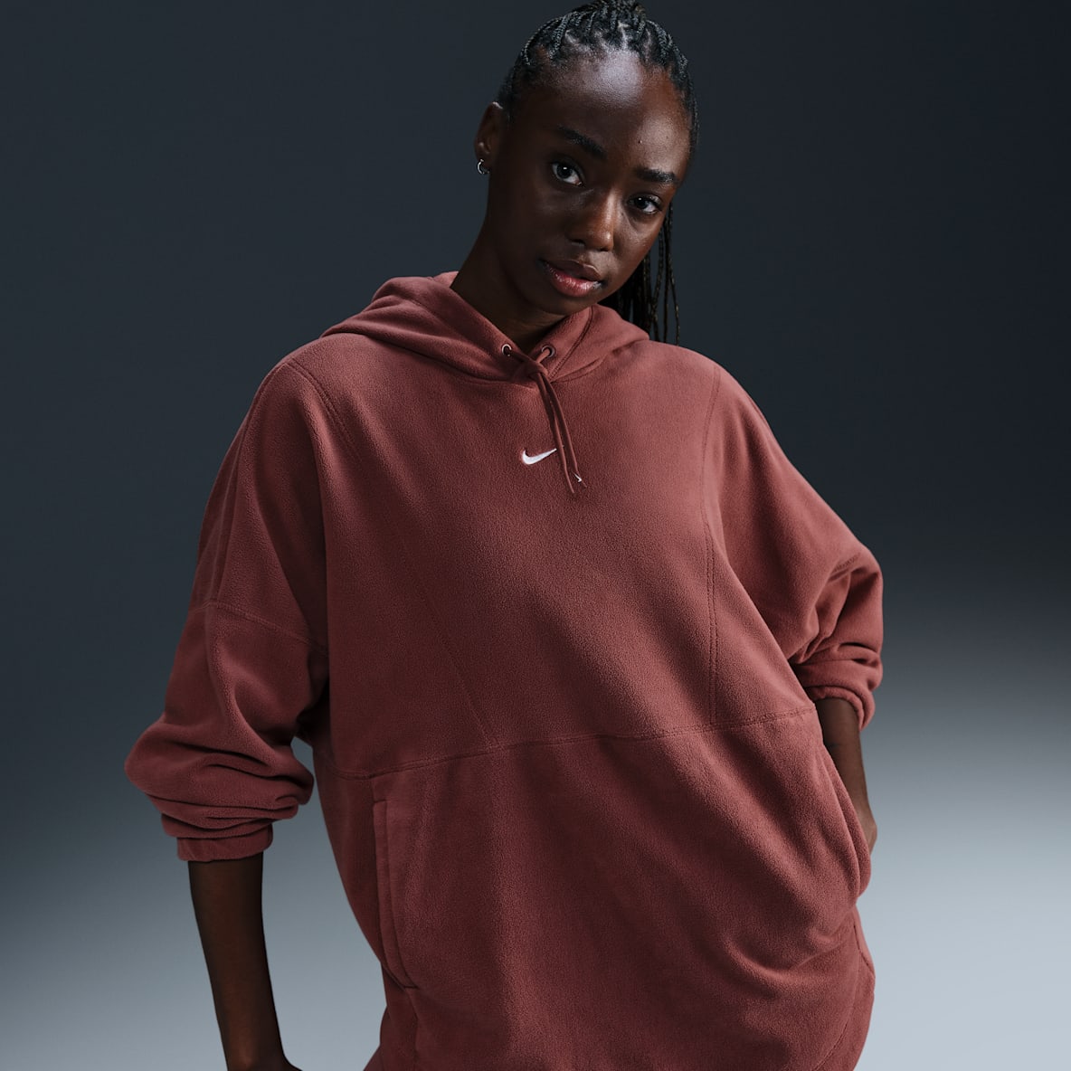 Nike One Nike One Women's Oversized Therma-FIT Pullover Fleece Hoodie