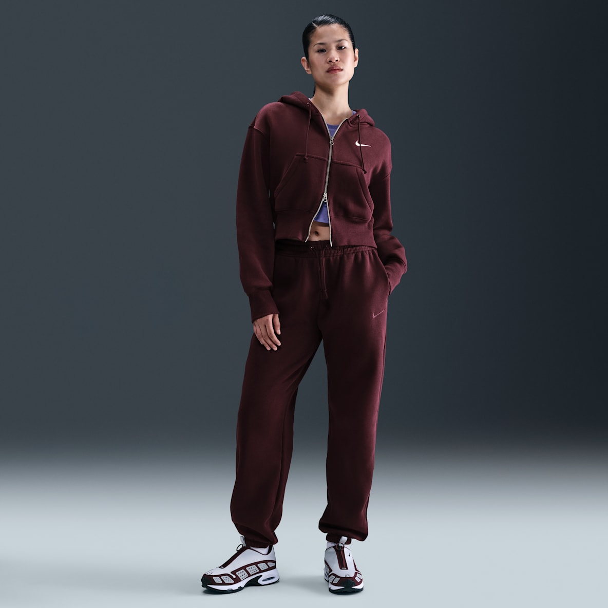 Nike Sportswear Phoenix Fleece Pants de entrenamiento oversized de tiro alto para mujer