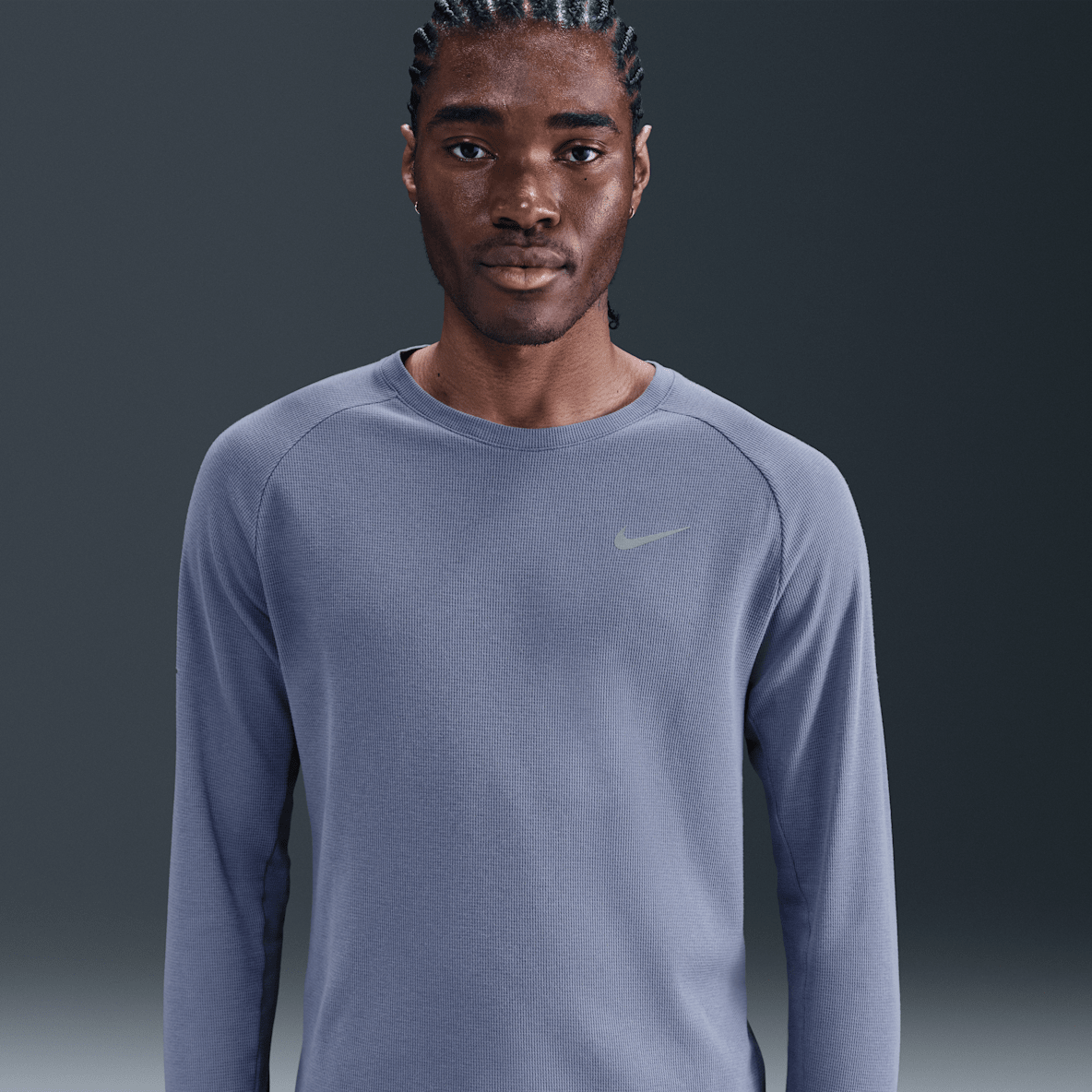 Nike Stride Sudadera de cuello redondo de correr Dri-FIT tipo waffle para hombre