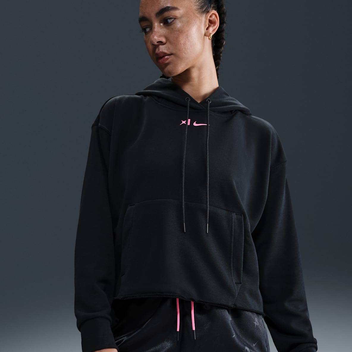 A'ja Wilson A'ja Wilson Women's Oversized Cropped Basketball Hoodie