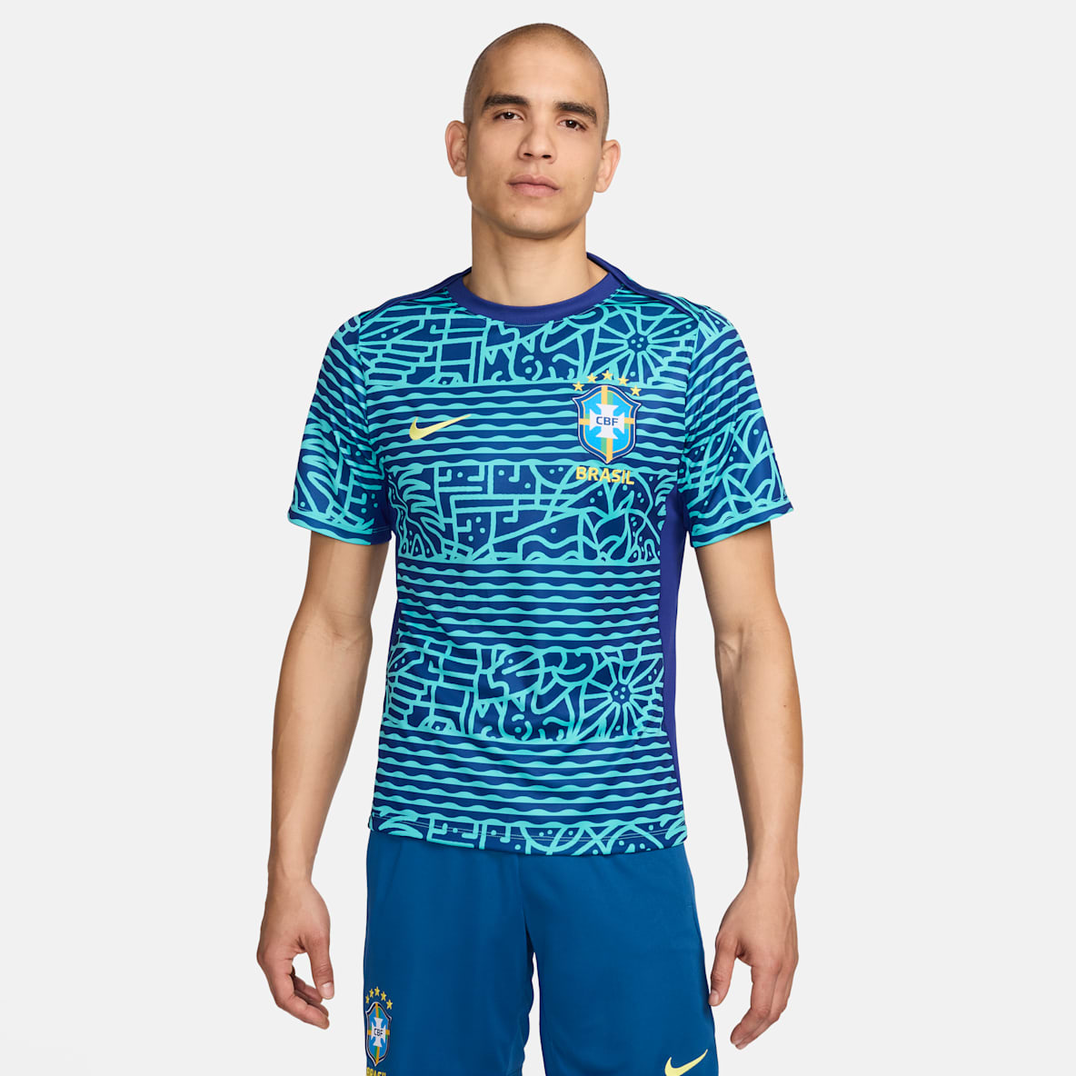 Brazil Academy Pro Brazil Academy Pro Men's Nike Dri-FIT Soccer Pre-Match Short-Sleeve Top