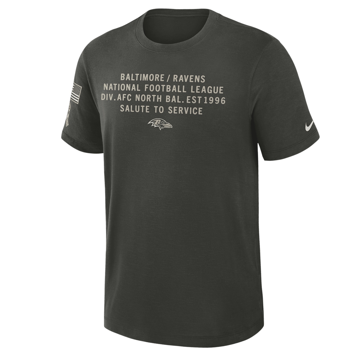 Baltimore Ravens Salute to Service Slub Baltimore Ravens Salute to Service Slub Men's Nike Dri-FIT NFL T-Shirt