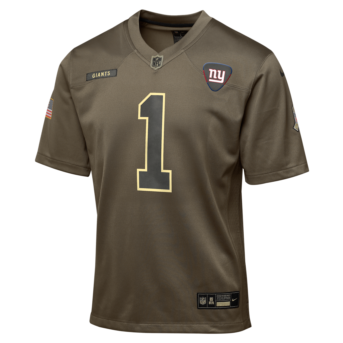 Malik Nabers New York Giants Salute to Service Malik Nabers New York Giants Salute to Service Jersey para niños talla grande Nike de la NFL Game