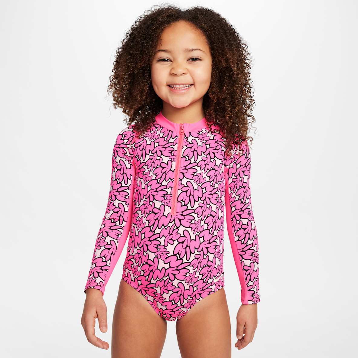 Natación Nike Natación Nike Traje de baño de una pieza de manga larga para niña talla pequeña