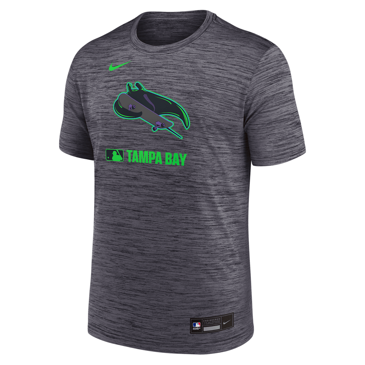 Tampa Bay Rays Authentic Collection City Connect Velocity Tampa Bay Rays Authentic Collection City Connect Velocity Playera Nike Dri-FIT de la MLB para hombre