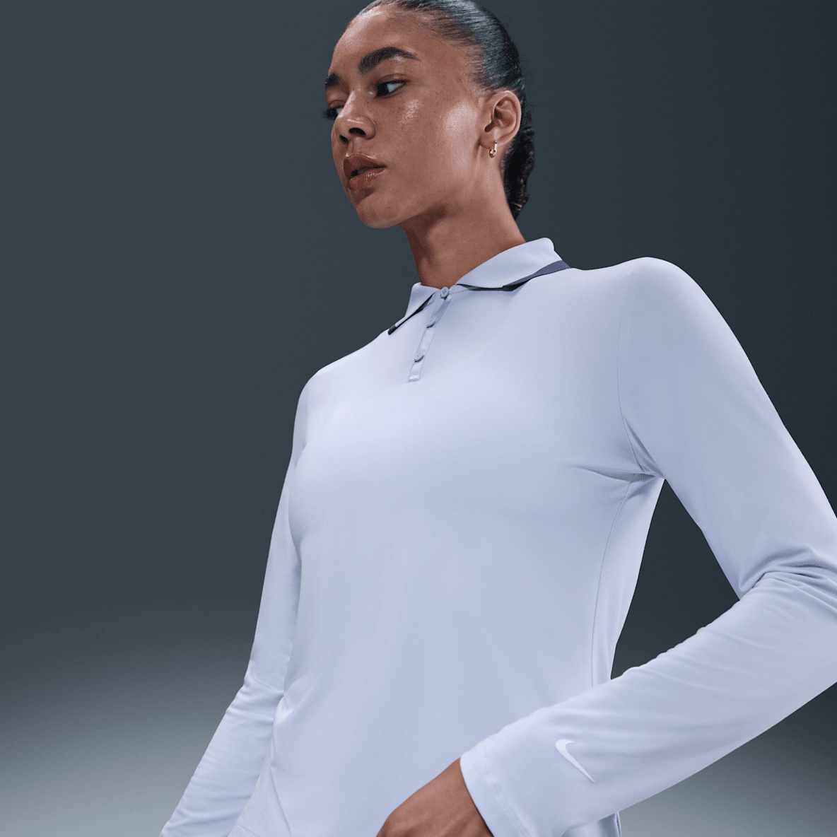 Nike Tour Polo da golf a manica lunga con protezione UV Dri-FIT – Donna