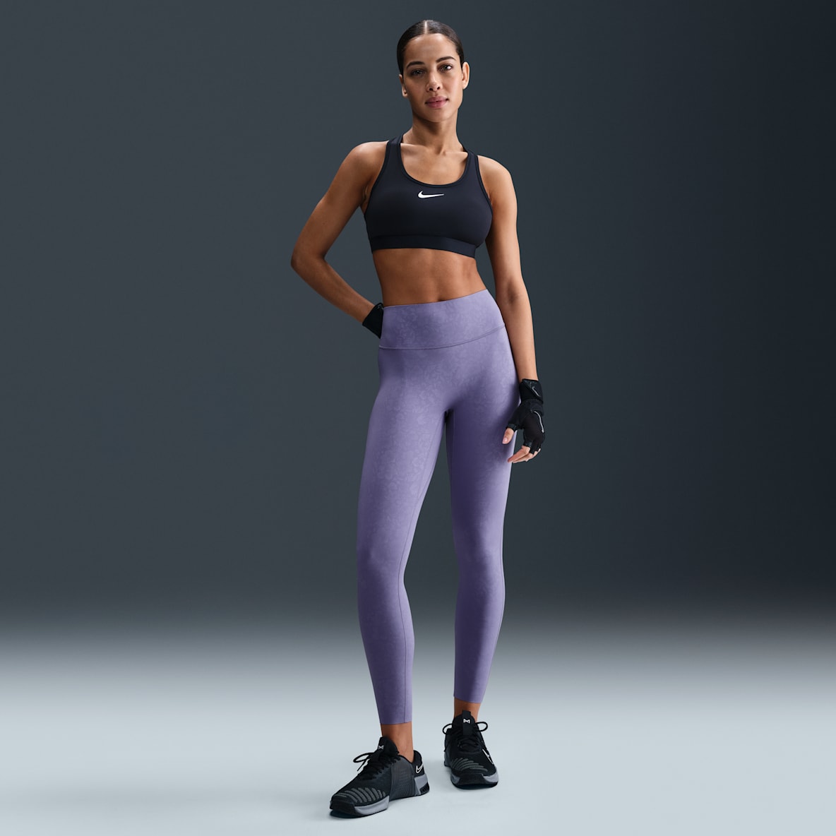 Nike Universa Nike Universa Leggings de 7/8 i cintura alta amb estampat floral i sense costures frontals - Dona