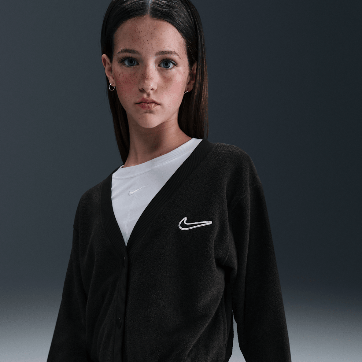 Nike Sportswear Big Kids' (Girls') Long-Sleeve Fleece Top