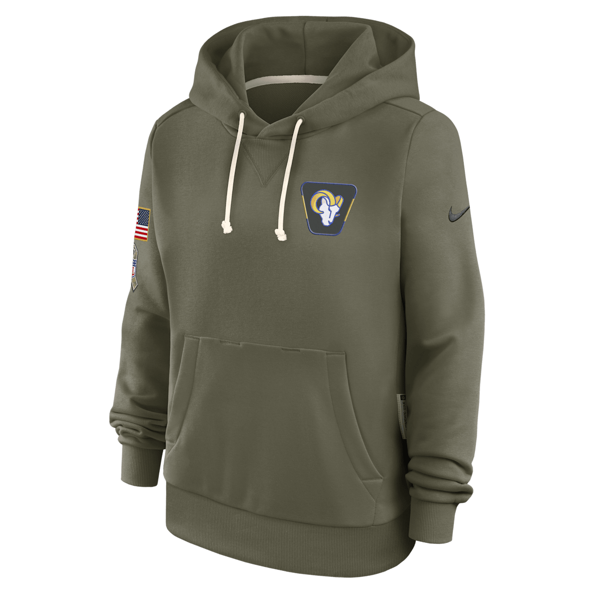 Los Angeles Rams Salute to Service Sideline Los Angeles Rams Salute to Service Sideline Women's Nike Dri-FIT NFL Pullover Hoodie