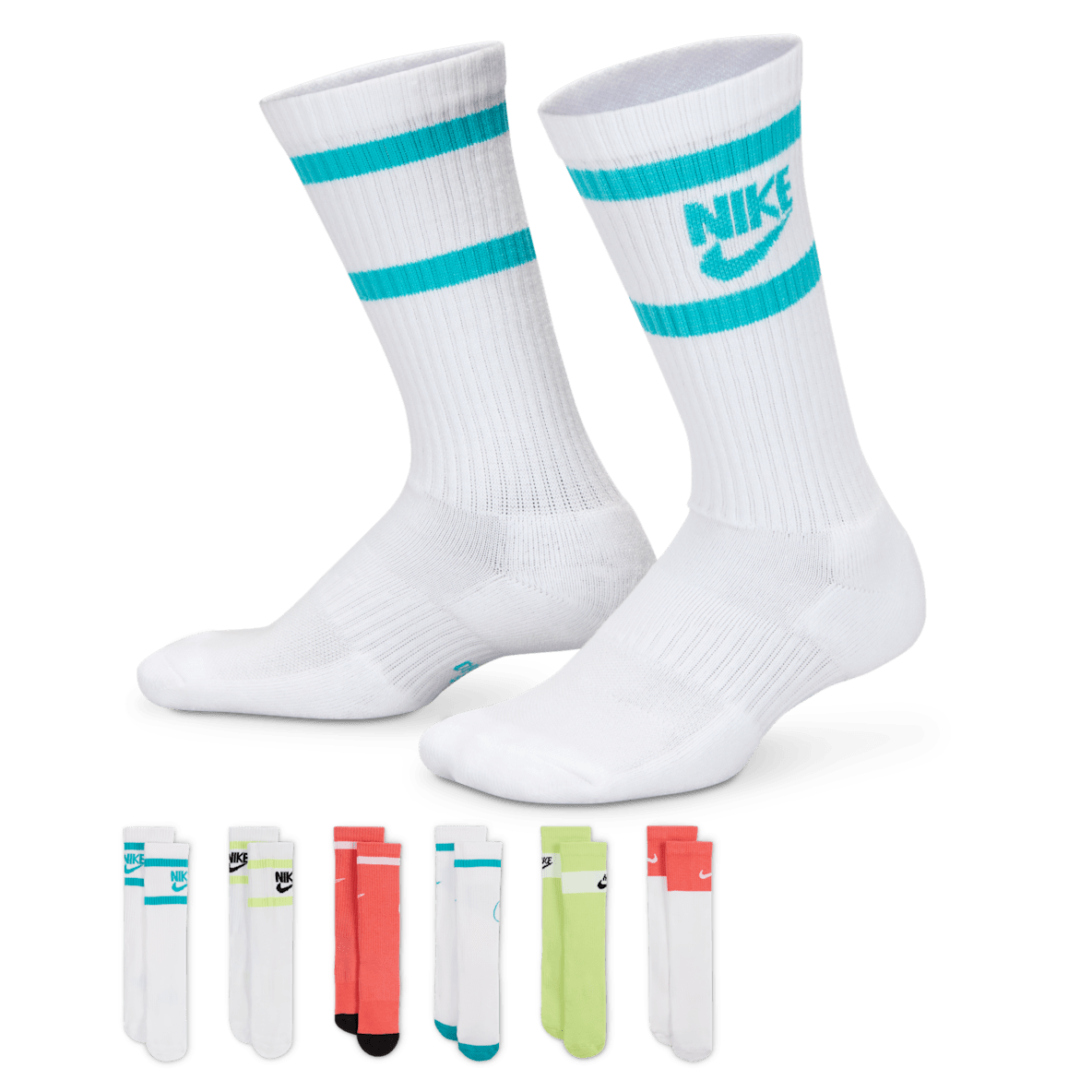 Nike Everyday Nike Everyday Calcetines largos con amortiguación para niños (6 pares)
