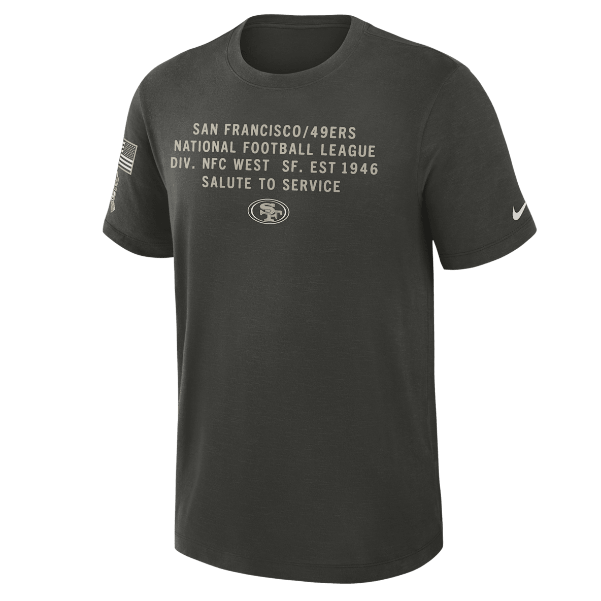 San Francisco 49ers Salute to Service Slub San Francisco 49ers Salute to Service Slub Men's Nike Dri-FIT NFL T-Shirt
