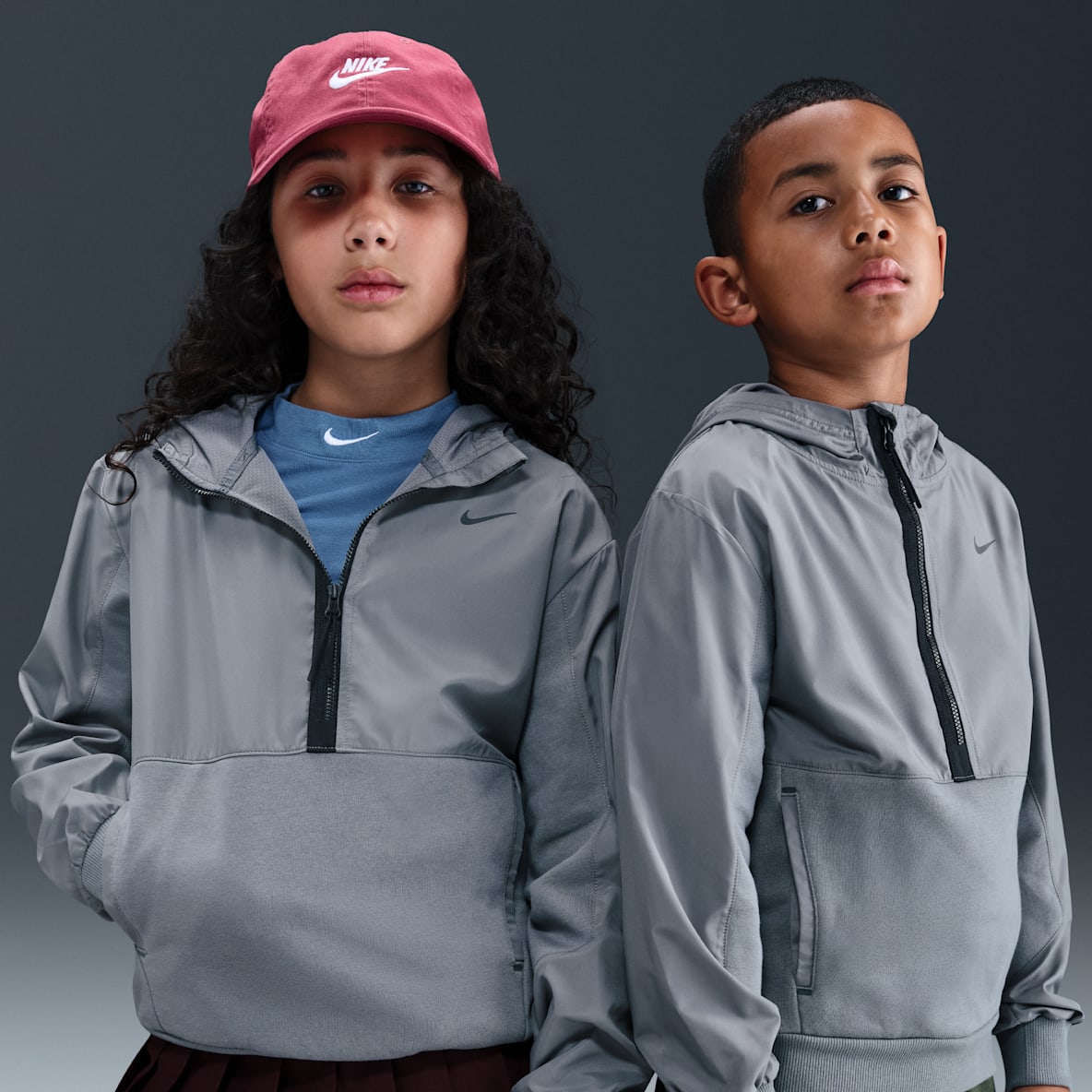 Nike Sportswear City Utility EasyOn Older Kids' Half-Zip Fleece Hoodie
