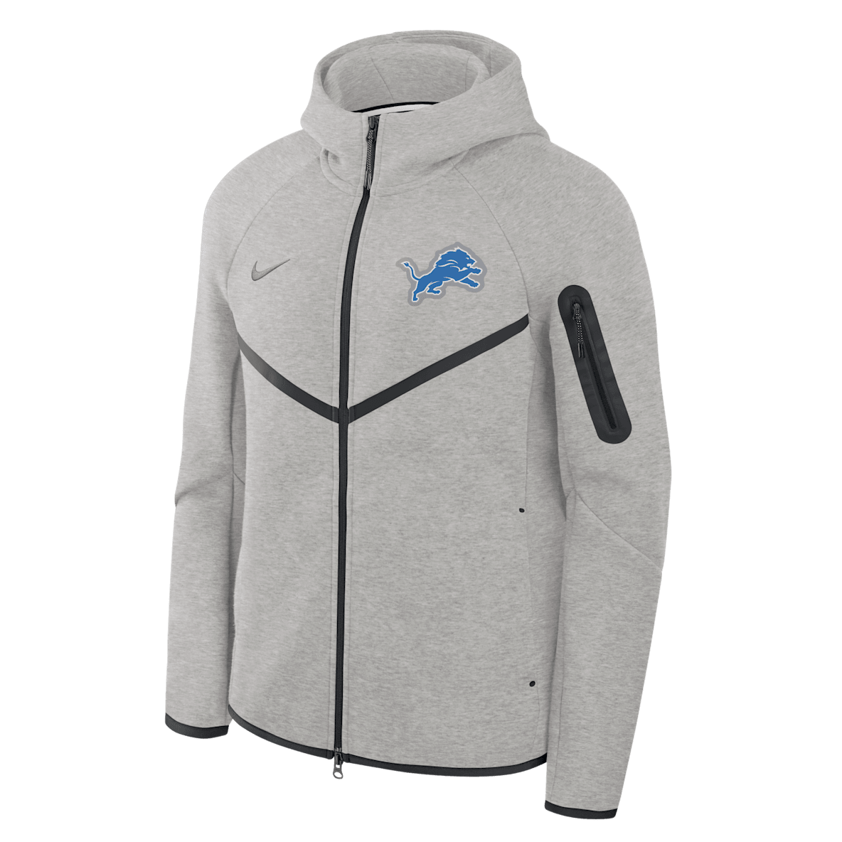Chamarra Tech Fleece Windrunner de los Detroit Lions Chamarra Tech Fleece Windrunner de los Detroit Lions Chamarra con gorro de cierre completo Nike de la NFL para hombre