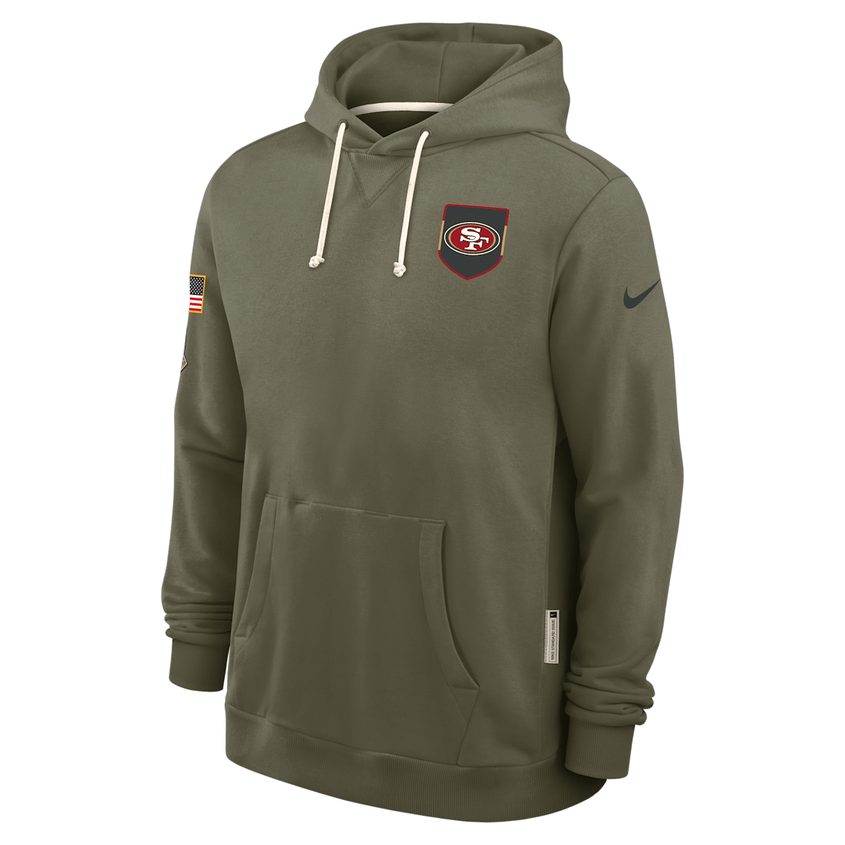 San Francisco 49ers Salute to Service Sideline Dominant Force San Francisco 49ers Salute to Service Sideline Dominant Force Men's Nike Dri-FIT NFL Pullover Hoodie
