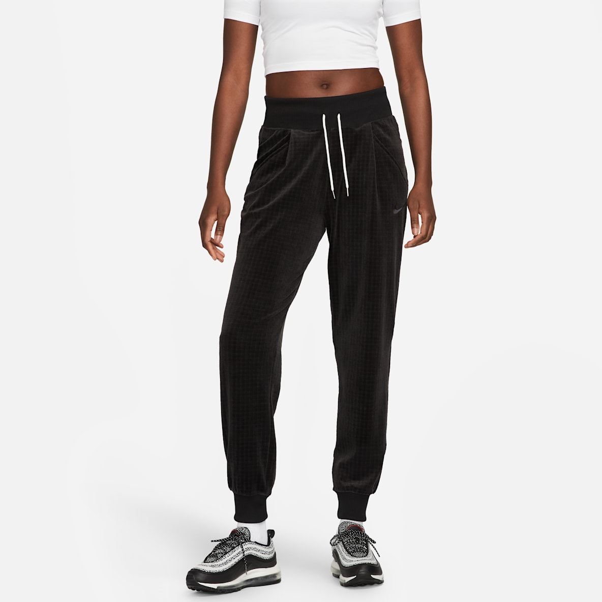 Nike Sportswear Joggers de velour de cintura alta para mujer