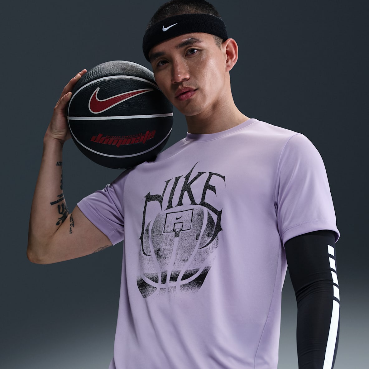 Nike Nike เสื้อยืดบาสเก็ตบอลผู้ชาย Dri-FIT
