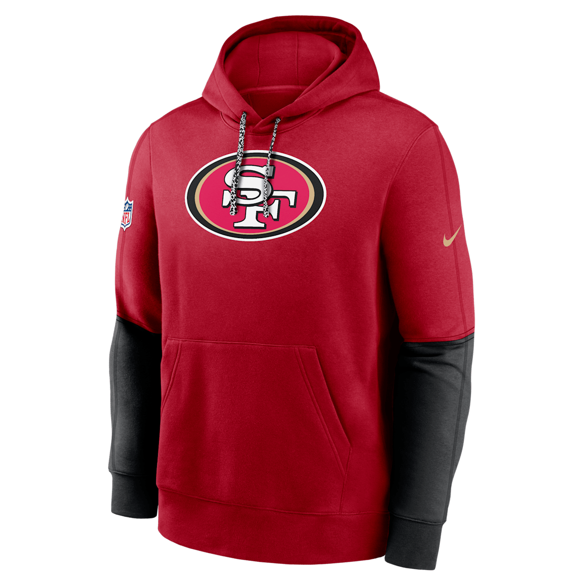 San Francisco 49ers Sideline Team Issue Club San Francisco 49ers Sideline Team Issue Club Men's Nike NFL Pullover Hoodie