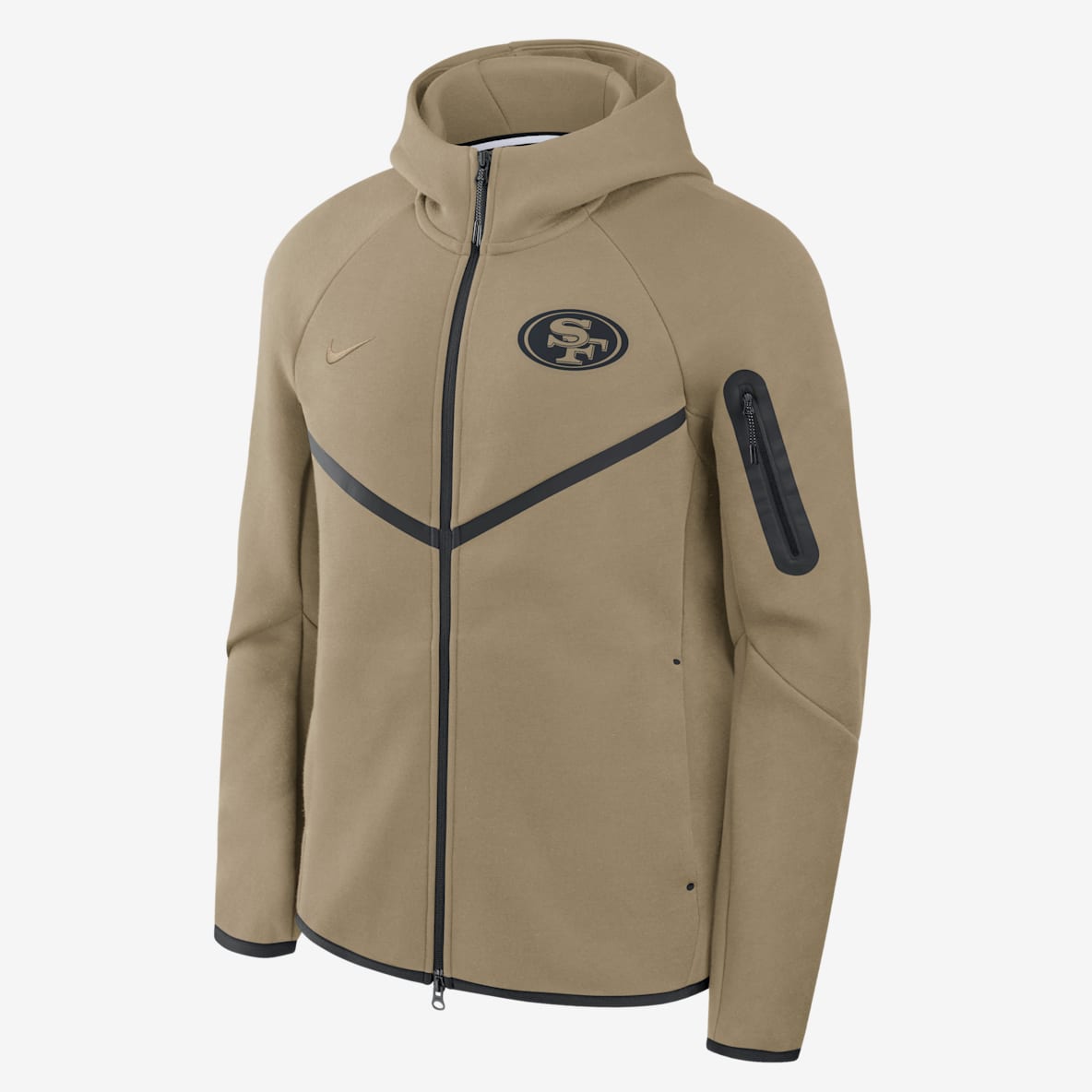 Chamarra Tech Fleece Windrunner de los San Francisco 49ers Chamarra Tech Fleece Windrunner de los San Francisco 49ers Chamarra con gorro de cierre completo Nike de la NFL para hombre