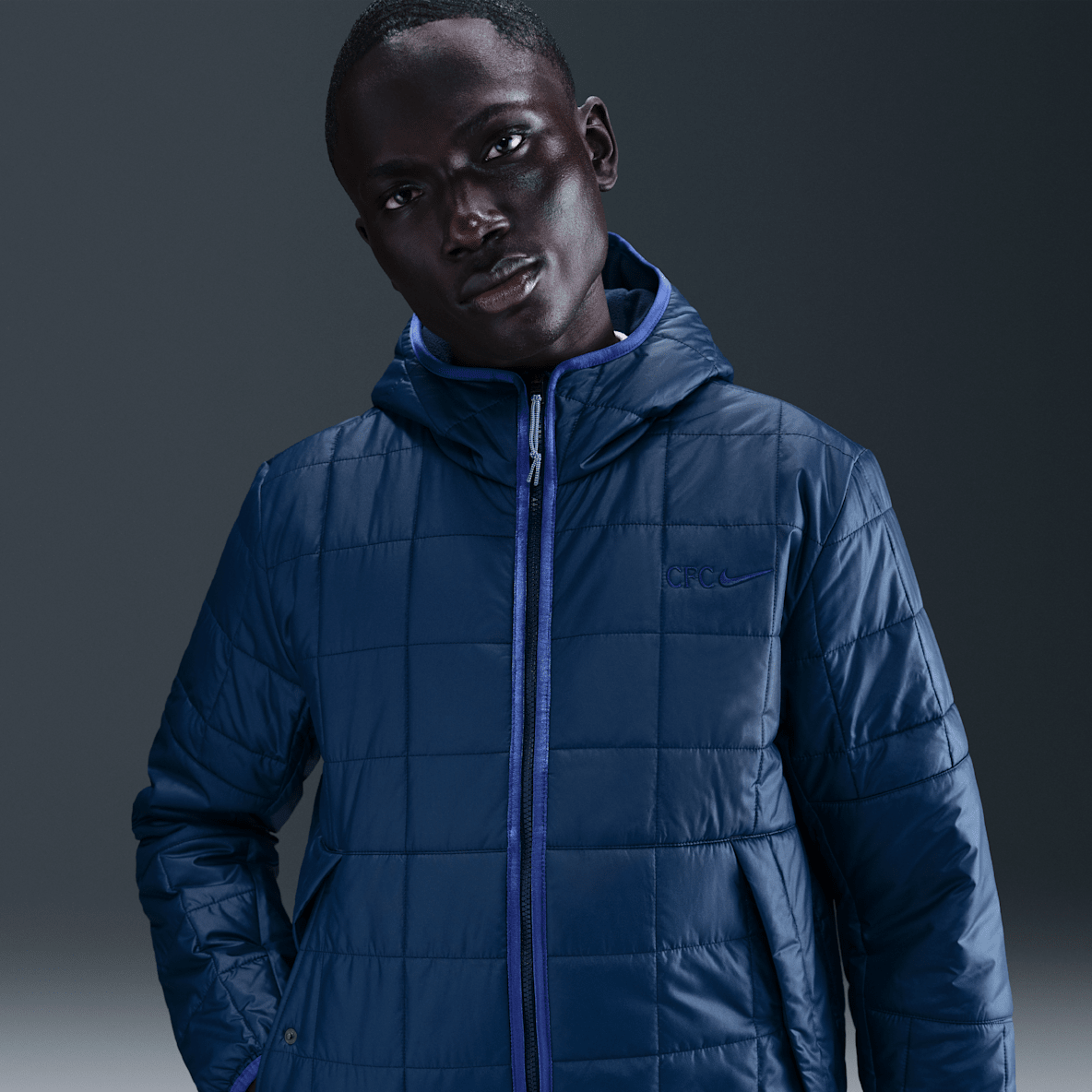 Chelsea F.C. Chelsea F.C. Men's Nike Football Synthetic Fill Hooded Jacket