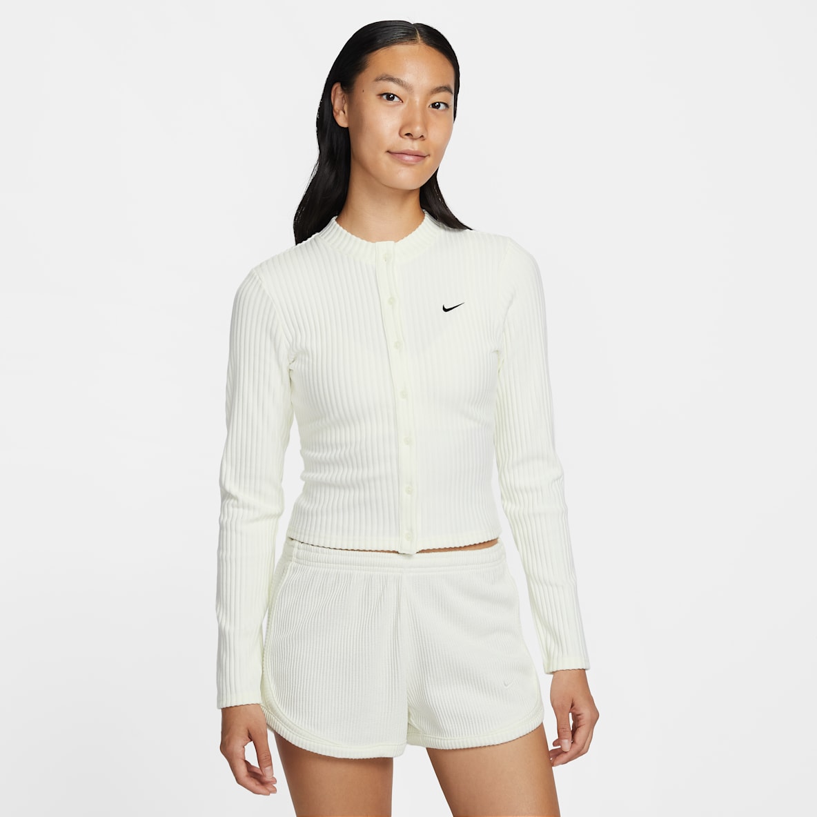나이키 스포츠웨어 칠 니트 나이키 스포츠웨어 칠 니트 여성 슬림 와이드 골지 가디건