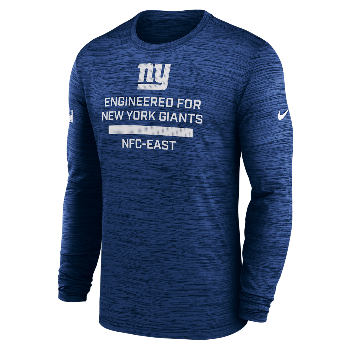 New York Giants Sideline Team Issue Velocity New York Giants Sideline Team Issue Velocity Men's Nike Dri-FIT NFL Long-Sleeve T-Shirt