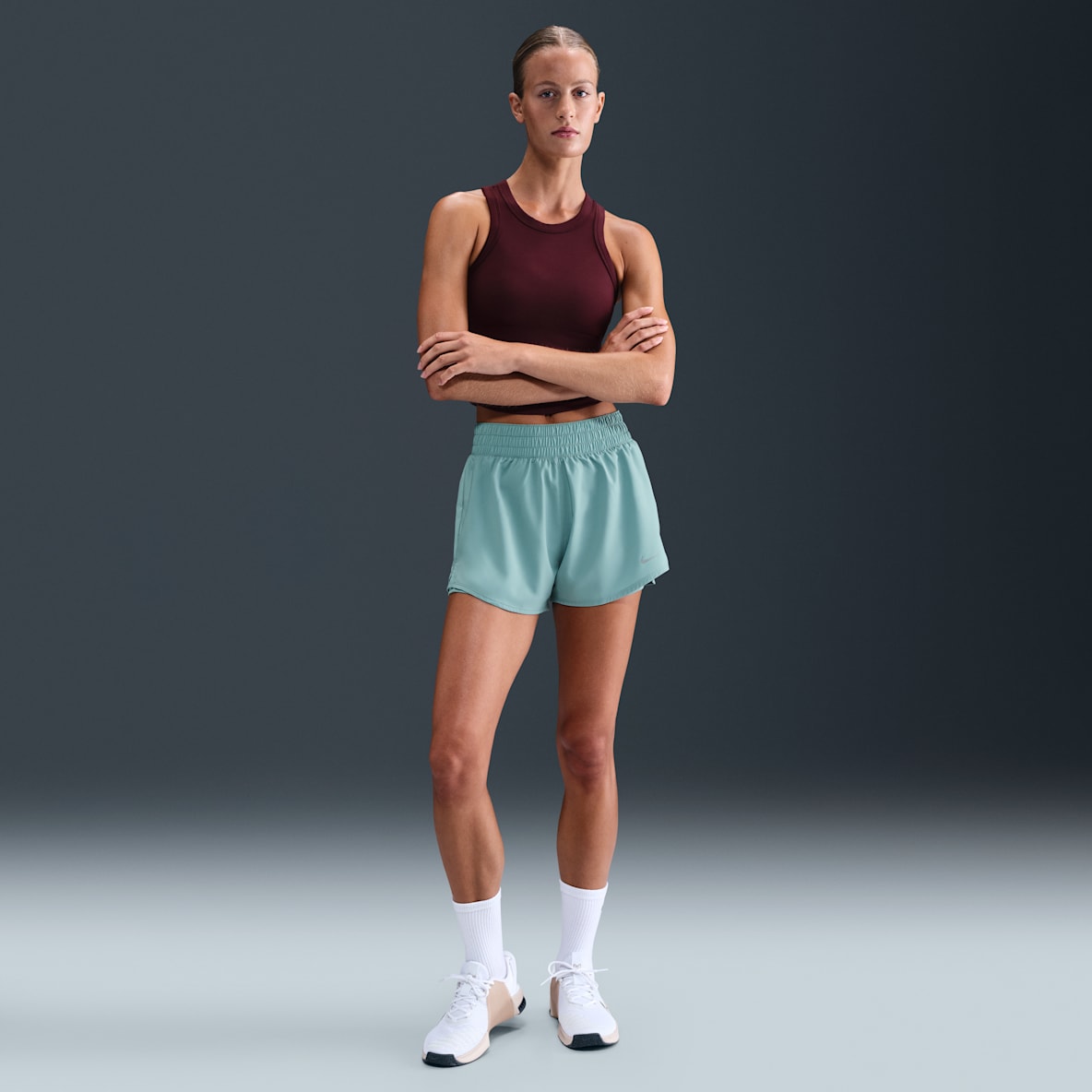 Nike One Nike One Shorts Dri-FIT 2-in-1 a vita alta 8 cm – Donna