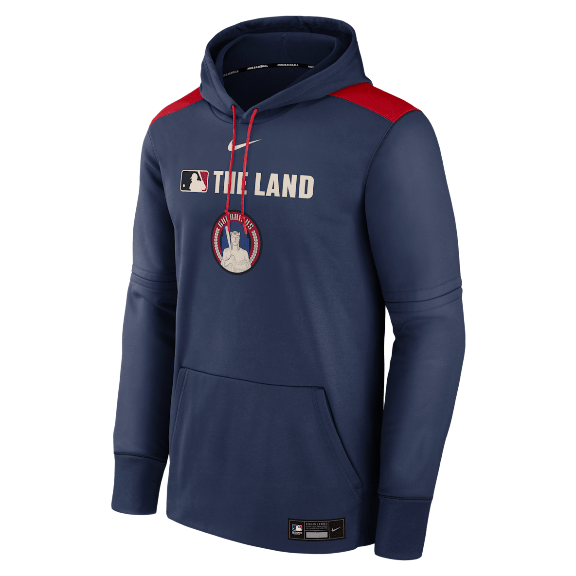 Cleveland Guardians Authentic Collection City Connect Cleveland Guardians Authentic Collection City Connect Sudadera con gorro sin cierre Nike Therma de la MLB para hombre