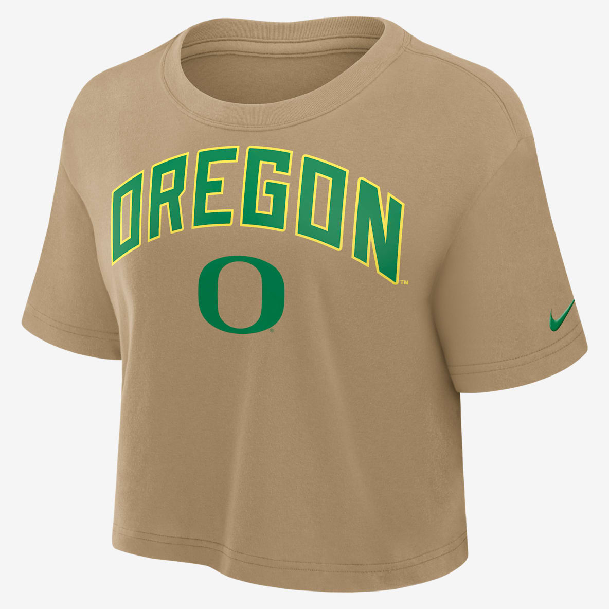 Oregon Athletic Prep Arch Women's Nike Dri-FIT College Cropped T-Shirt