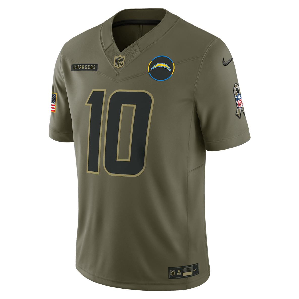 Justin Herbert Los Angeles Chargers Salute to Service Justin Herbert Los Angeles Chargers Salute to Service Men's Nike Dri-FIT NFL Limited Jersey