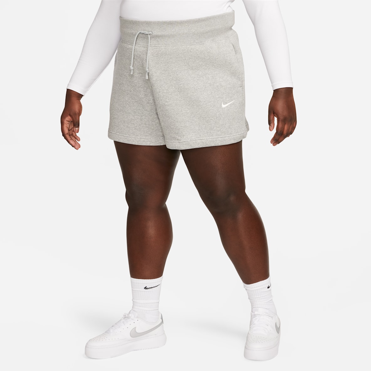 Nike Sportswear Phoenix Fleece Nike Sportswear Phoenix Fleece Damesshorts met hoge taille en ruimvallende pasvorm (Plus Size)